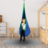 Kids Pod Swing Seat 100% Cotton Child Hammock Chair for Indoor and Outdoor use