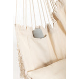 Hammock Chair Hanging Rope Swing, Max 500 Lbs,with Two Cushions and Pocket, for indoor and outdoor