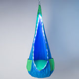 Light Up Kids Pod Swing Seat with Multiple LED Light Modes and Inflatable Pillow , for Kids Indoor Outdoor